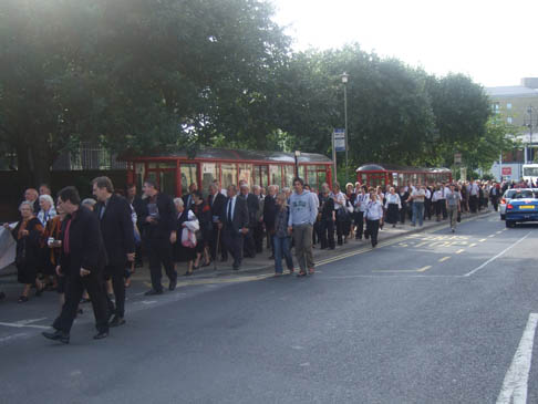 The procession through Bradford